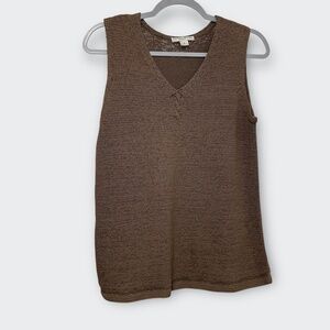 Vintage 90s Pendleton Cacao Brown Sweater Vest M Classic Grandpa Academia Preppy